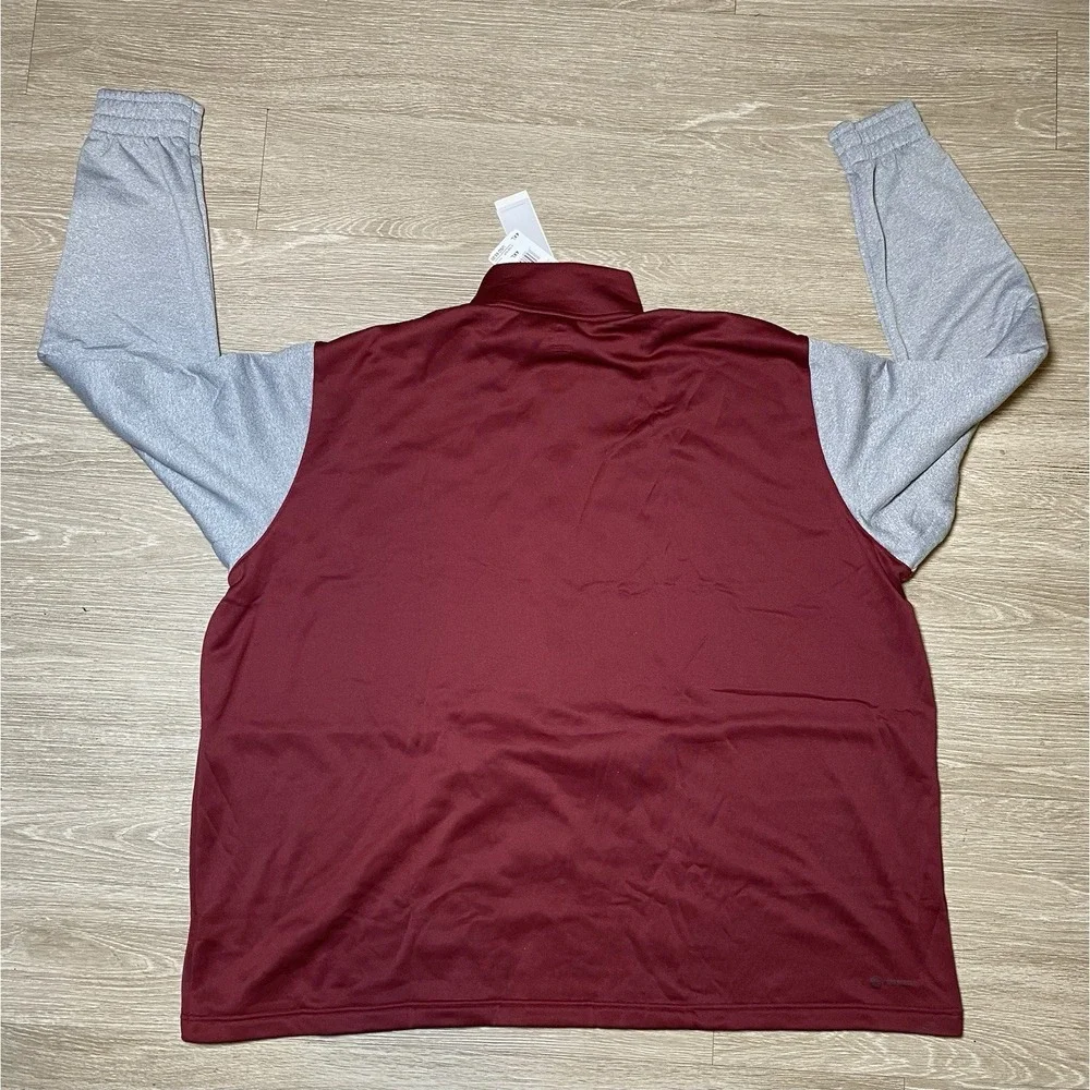 *NWT Men Size 4XL Adidas‎ Texas A&M Team Issue 1/4 Zip Pullover HI3072 Maroon
